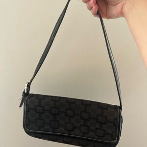 Vintage Y2K Black Nine West Square Design Mini Shoulder Club Bag